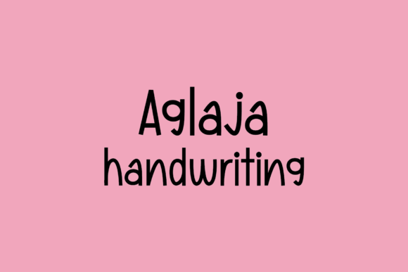 Aglaja: A Friendly Handwritten Typeface for Editorial Design