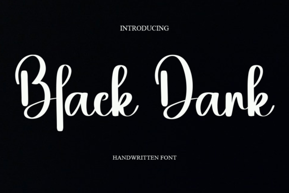 Black Dark Font: Elegant Script for Digital Marketing