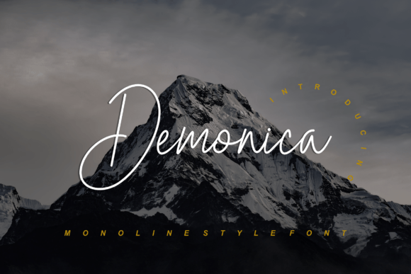 Demonica: A Script Font for Creative Campaigns