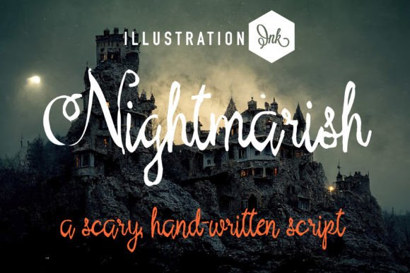 Nightmarish: A Spooky Script Font