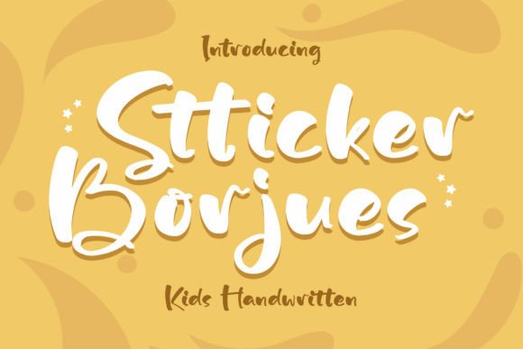Stticker Borjues: A Playful Script Font